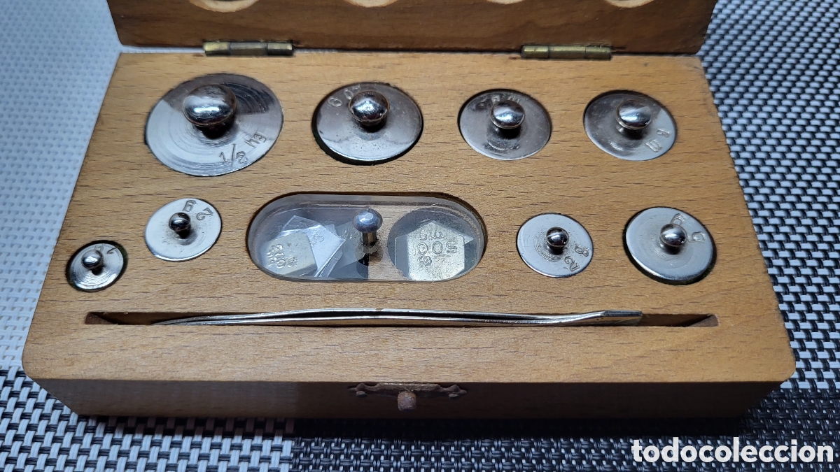 Antig&uuml;edades: Juego de pesas de precisi&oacute;n - Foto 1