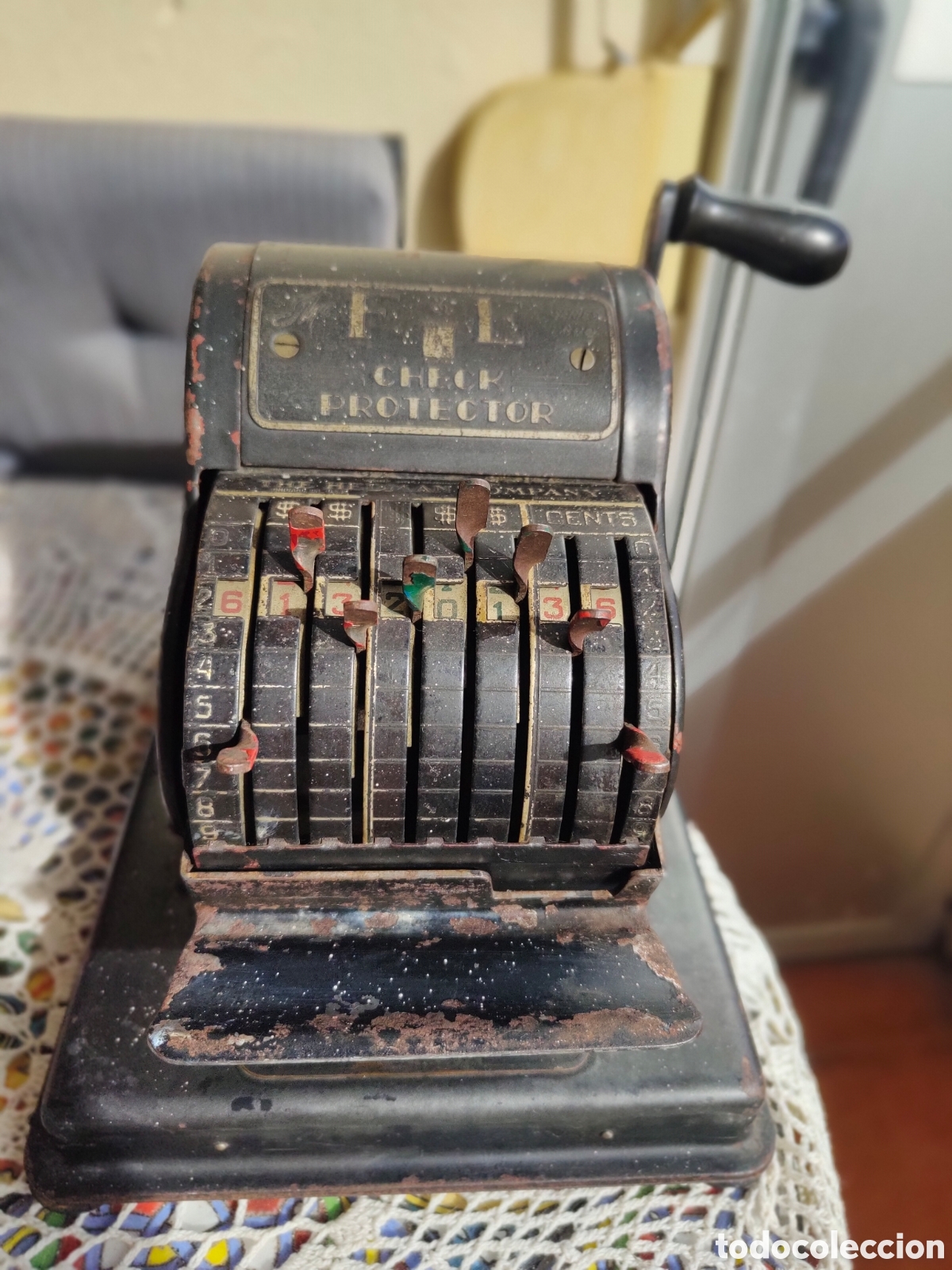 Antig&uuml;edades: MAQUINA MARCAR CHEQUES - HEDMAN MFG.Co - Foto 2