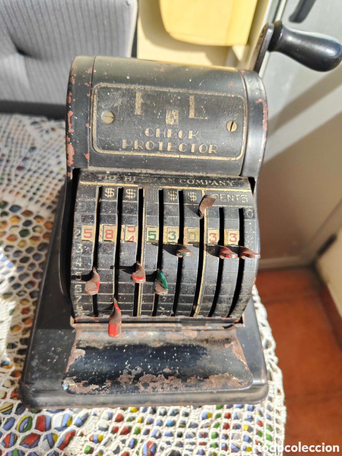 Antig&uuml;edades: MAQUINA MARCAR CHEQUES - HEDMAN MFG.Co - Foto 9