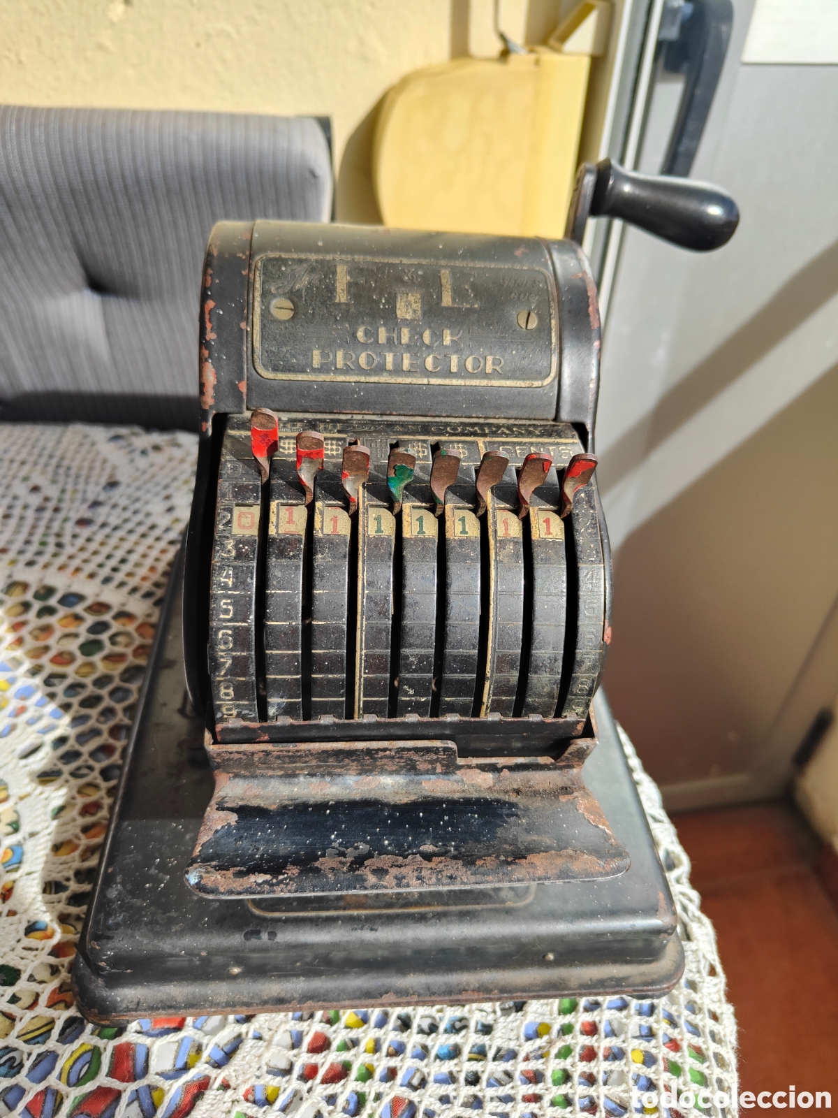 Antig&uuml;edades: MAQUINA MARCAR CHEQUES - HEDMAN MFG.Co - Foto 10
