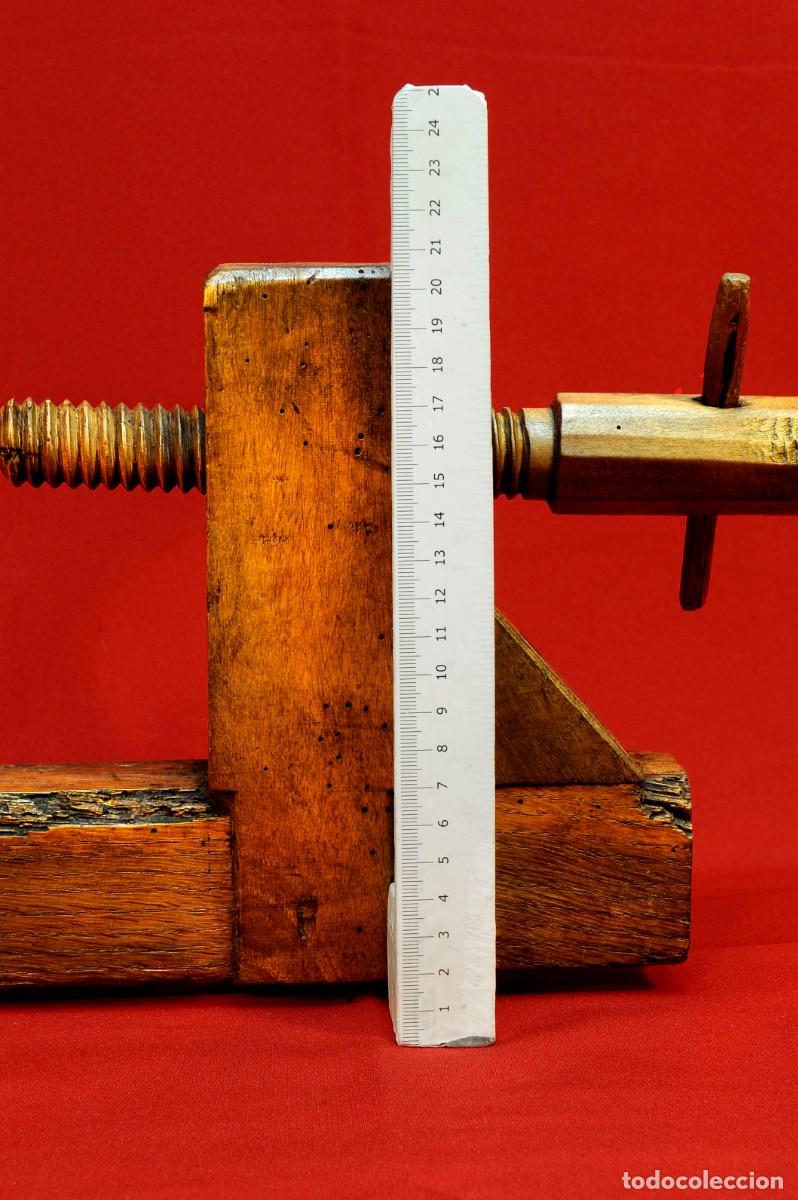 Antig&uuml;edades: Antiguo Sargento de Carpinter&iacute;a para Madera de 1,62 m Frances. - Foto 2