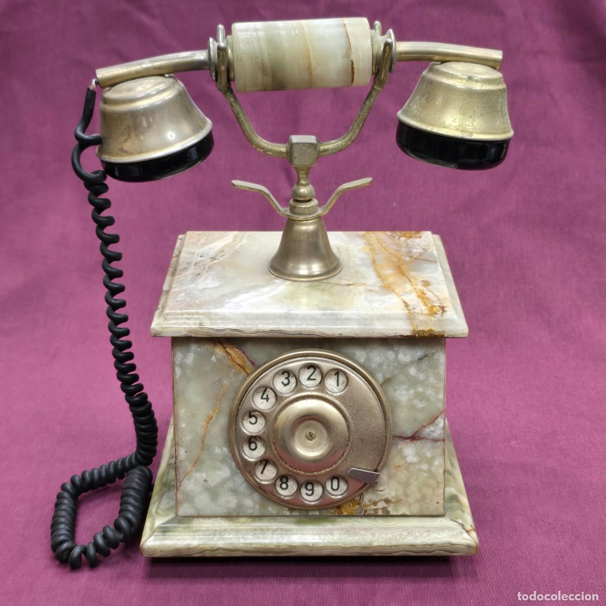 Tel&eacute;fonos: ANTIGUO TELEFONO DE MARMOL CON DISCO - Foto 1