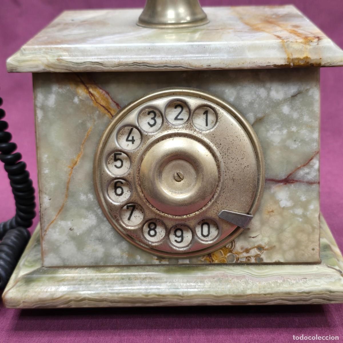 Tel&eacute;fonos: ANTIGUO TELEFONO DE MARMOL CON DISCO - Foto 2