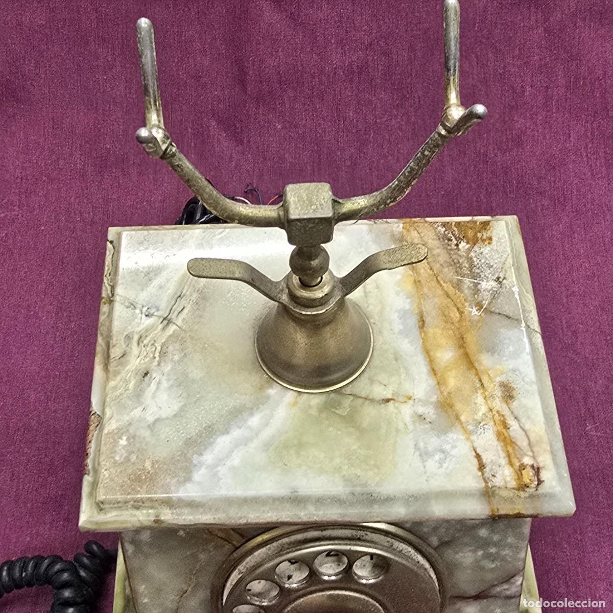 Tel&eacute;fonos: ANTIGUO TELEFONO DE MARMOL CON DISCO - Foto 3