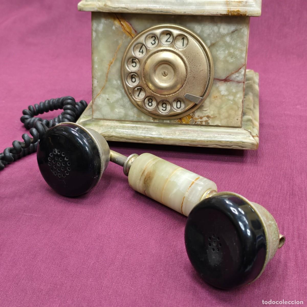 Tel&eacute;fonos: ANTIGUO TELEFONO DE MARMOL CON DISCO - Foto 4