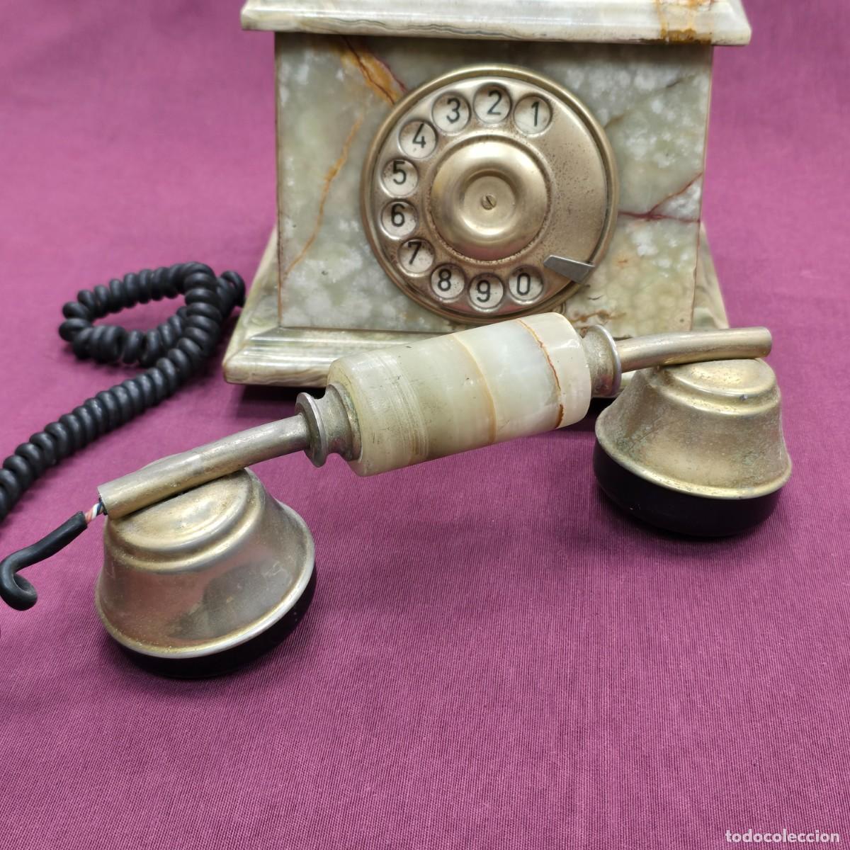 Tel&eacute;fonos: ANTIGUO TELEFONO DE MARMOL CON DISCO - Foto 5