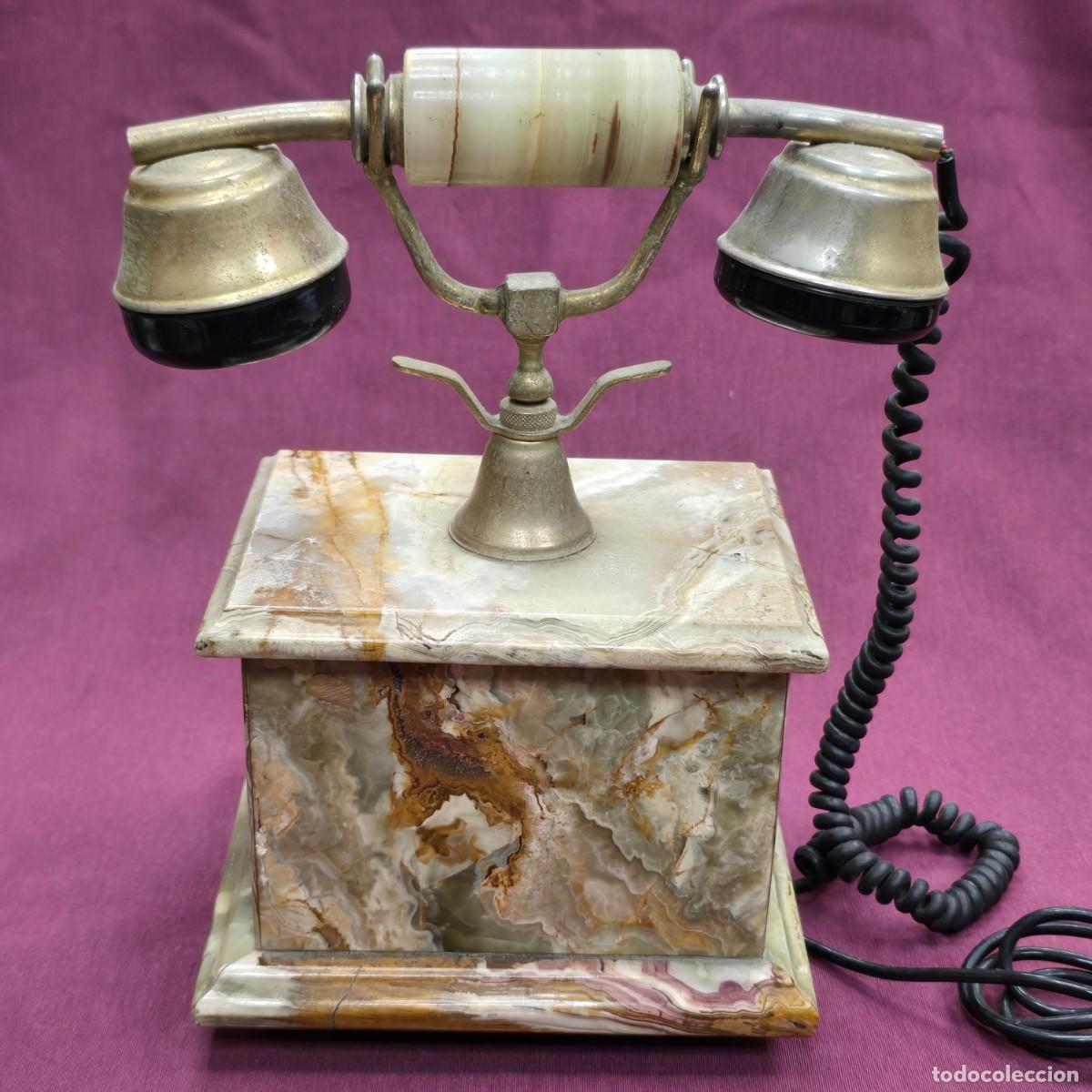Tel&eacute;fonos: ANTIGUO TELEFONO DE MARMOL CON DISCO - Foto 8