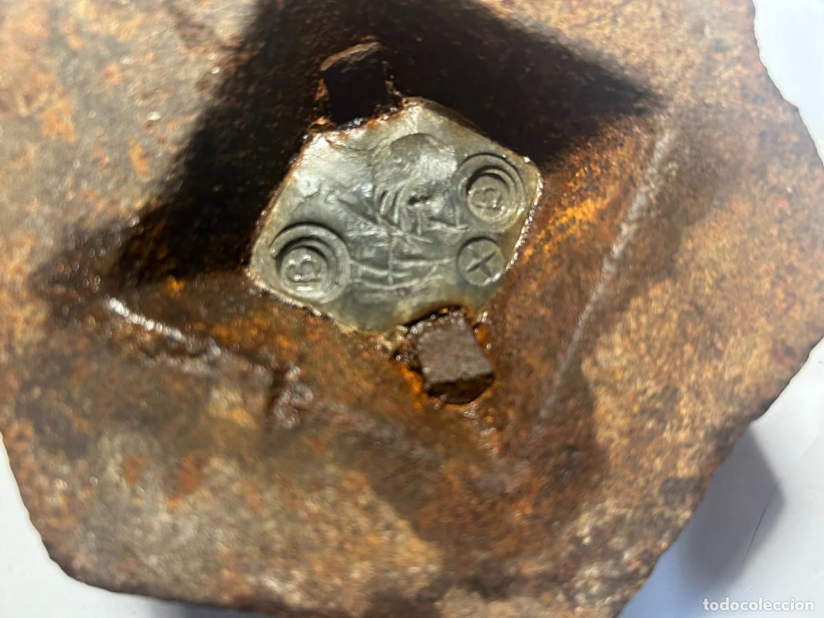 Antig&uuml;edades: Pesa de hierro exagonal de 5 kilos lote 2 - Foto 4