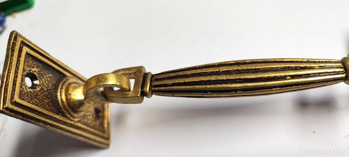 Antig&uuml;edades: CERROJO DE GANCHO ANTIGUO-BRONCE - Foto 2