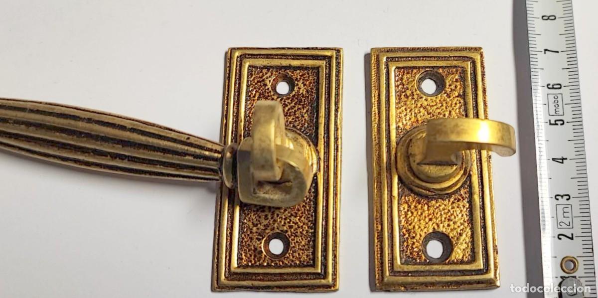Antig&uuml;edades: CERROJO DE GANCHO ANTIGUO-BRONCE - Foto 6
