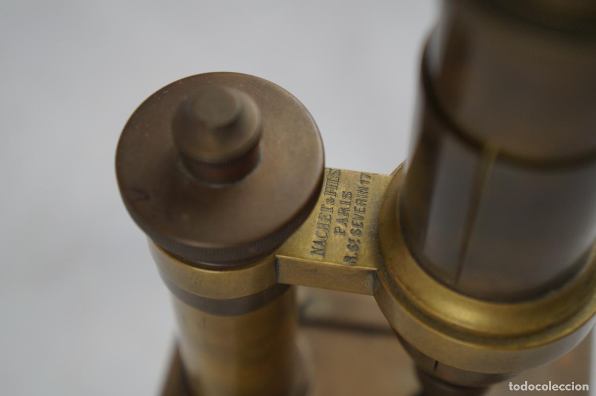 Antig&uuml;edades: Microscopio Nachet & Fils - Finales siglo XIX - Paris - Foto 6