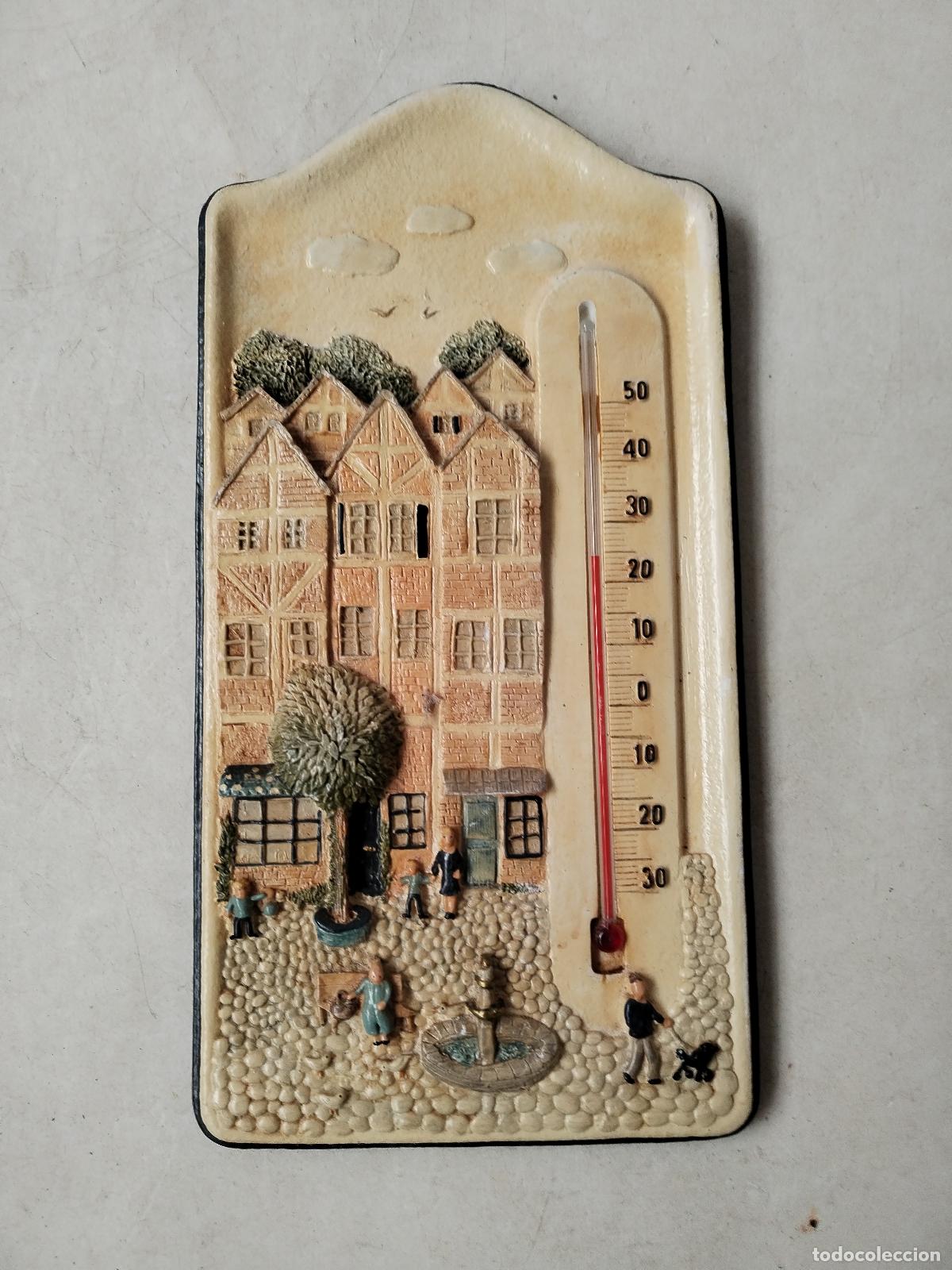 Antig&uuml;edades: termometro ambiental en ceramica - Foto 2