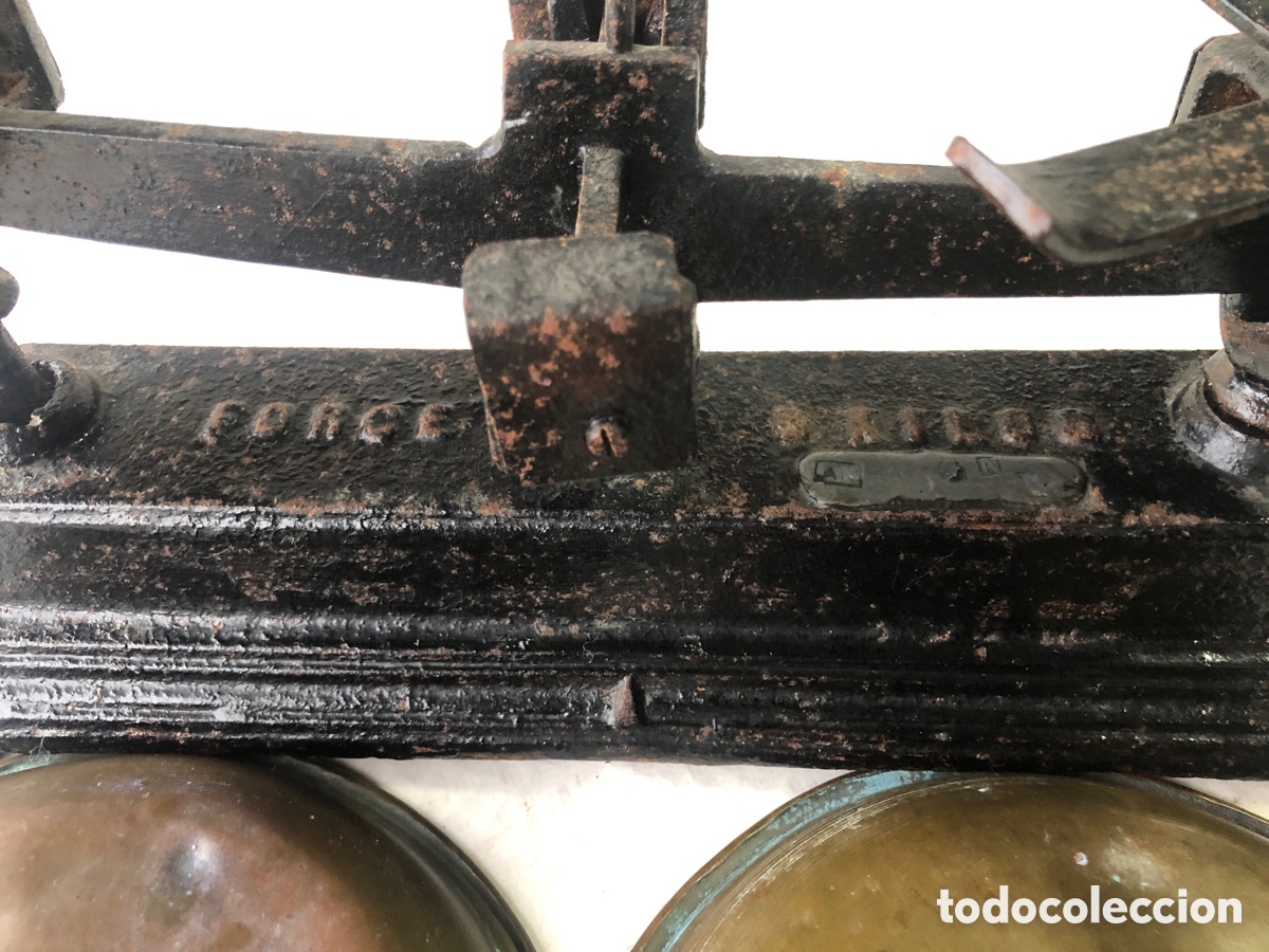 Antig&uuml;edades: Antigua balanza de platos - Foto 5