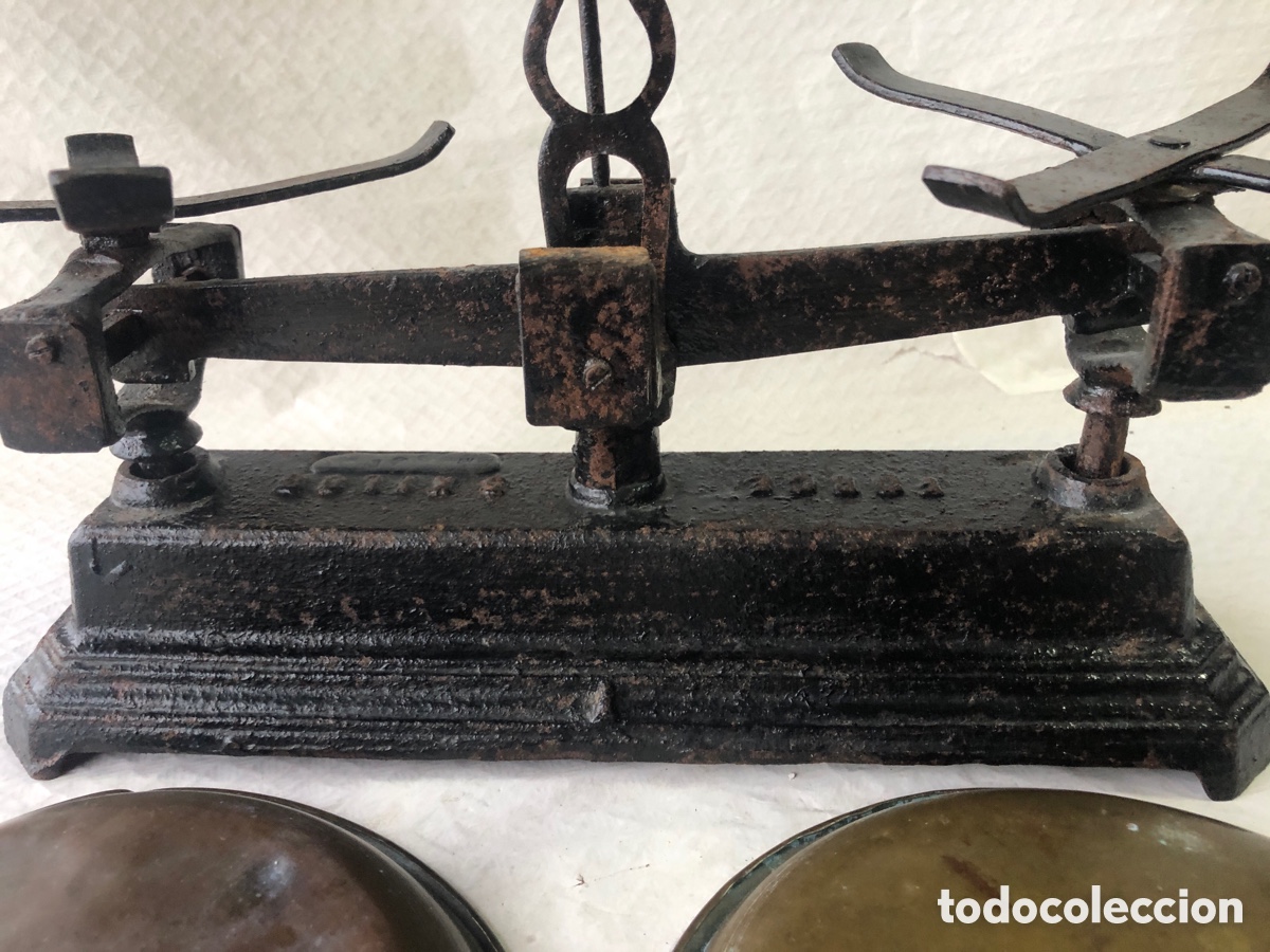Antig&uuml;edades: Antigua balanza de platos - Foto 8
