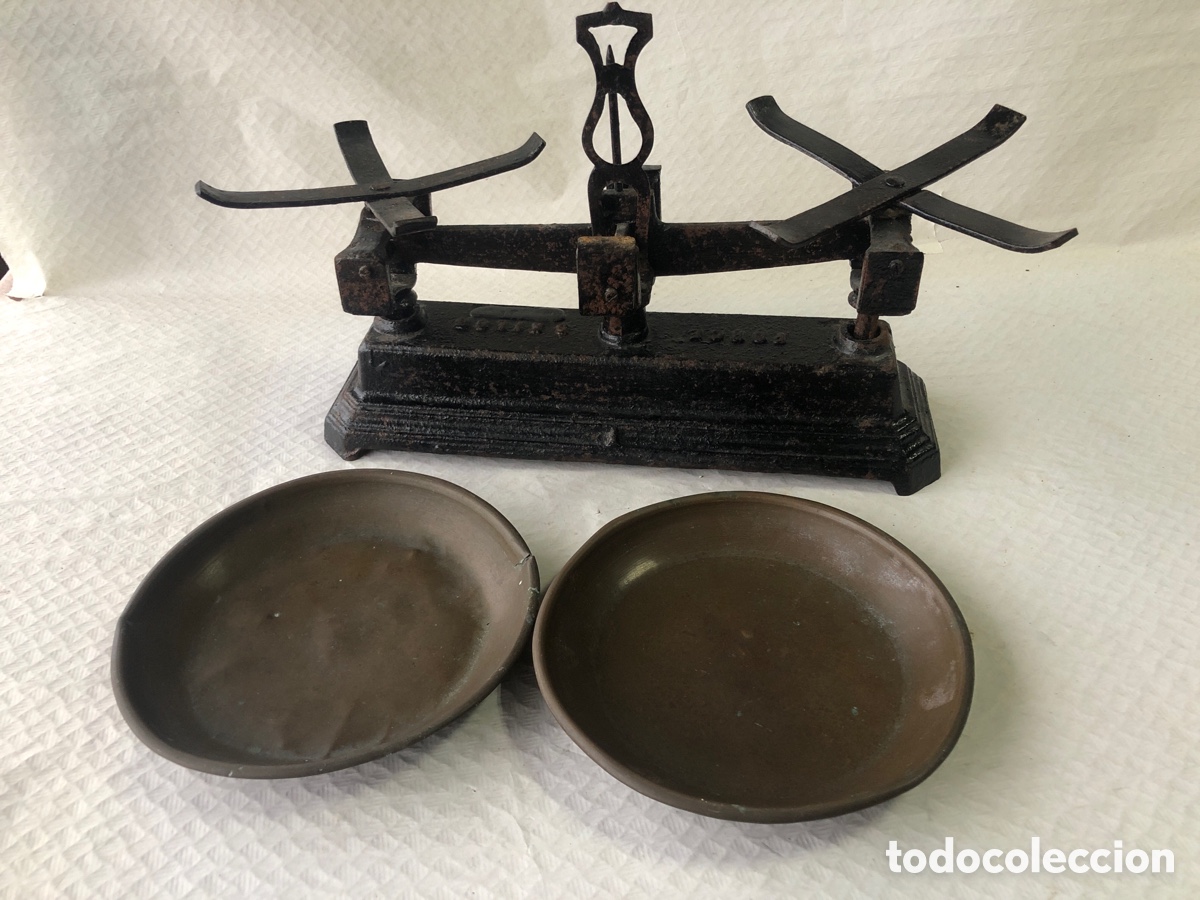 Antig&uuml;edades: Antigua balanza de platos - Foto 10
