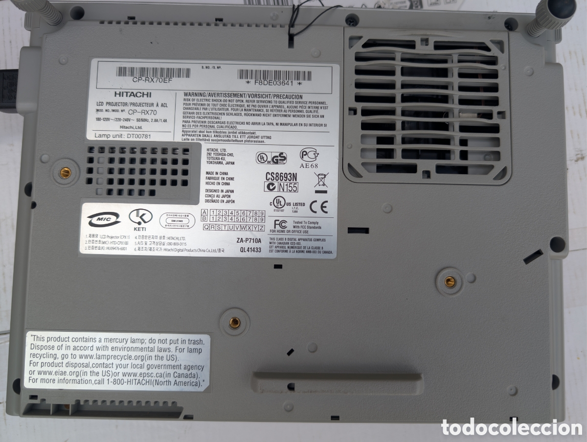 Antig&uuml;edades: Proyector Hitachi CP-RX70 XGA Plata - Foto 5