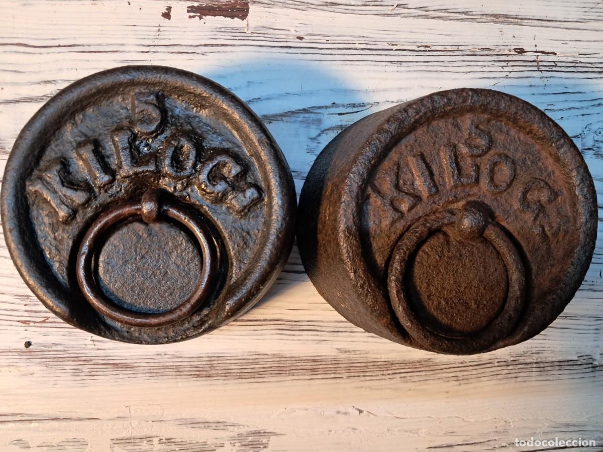 Antig&uuml;edades: PESA ANTIGUA DE 5 Kg - Foto 3