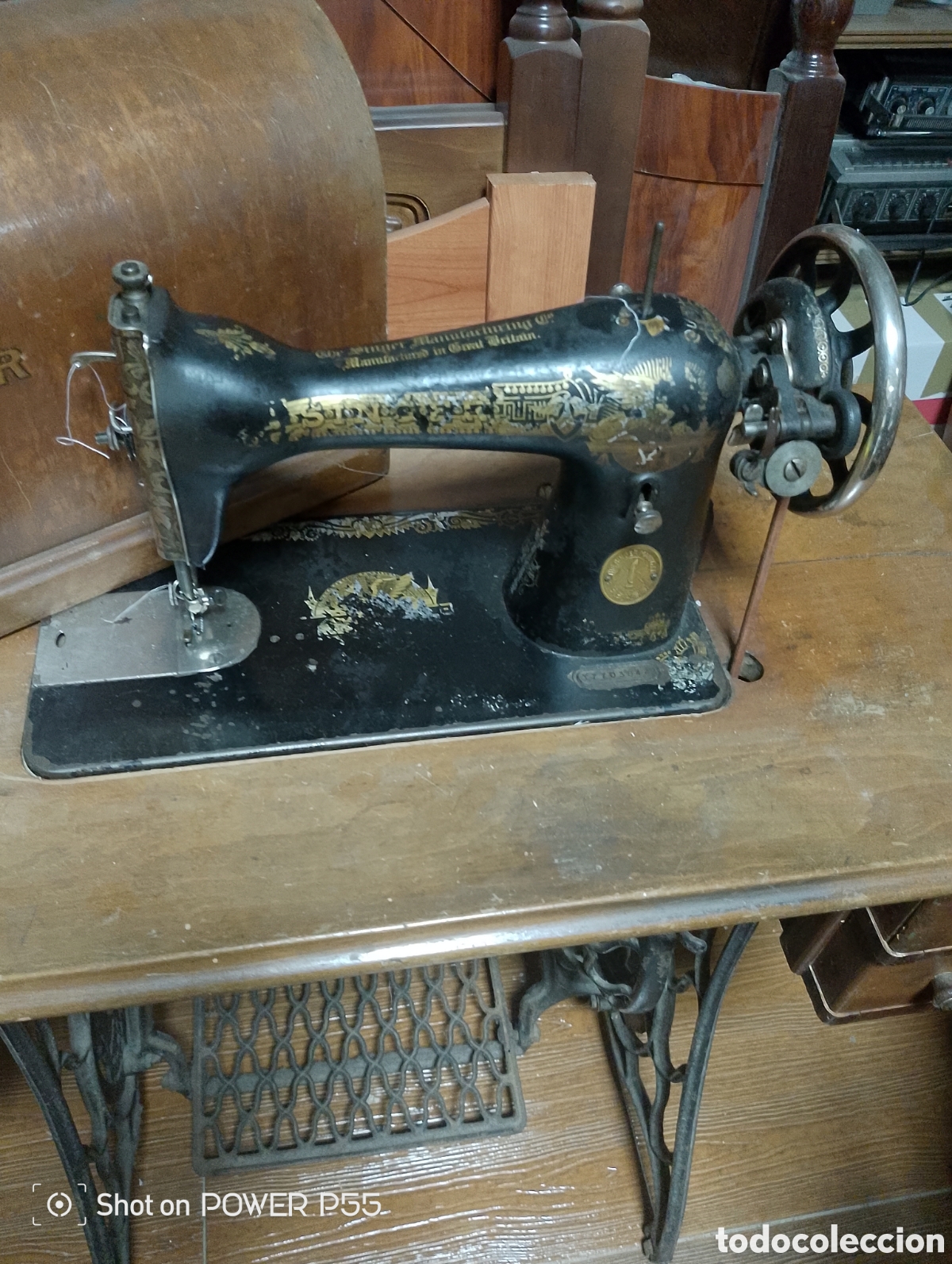 Antig&uuml;edades: M&aacute;quina de coser singer - Foto 2