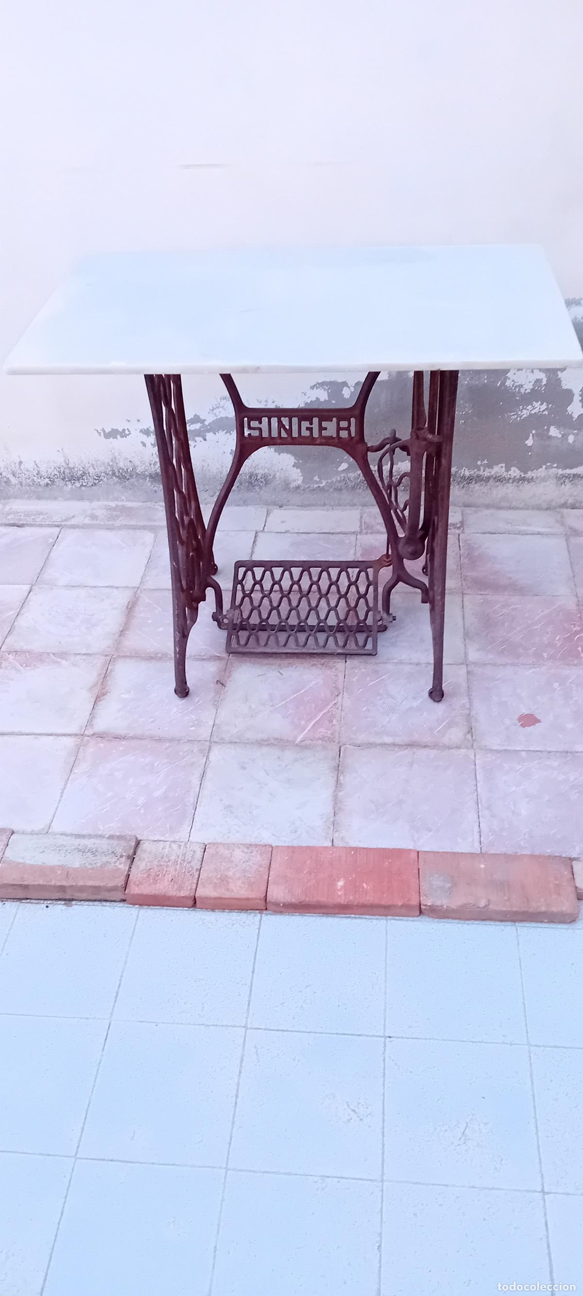 Antig&uuml;edades: PIE DE M&Aacute;QUINA CON SOBRE DE M&Aacute;RMOL - Foto 7