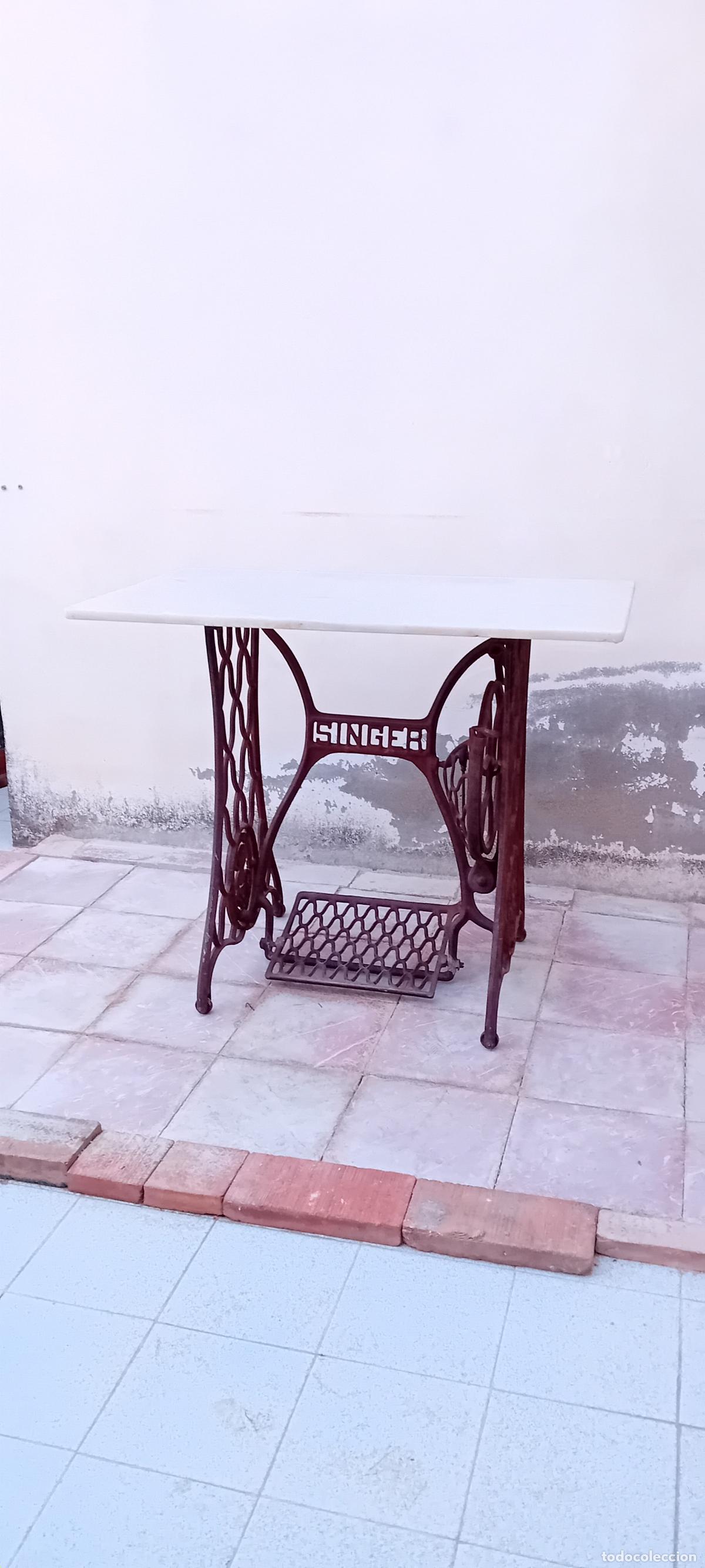 Antig&uuml;edades: PIE DE M&Aacute;QUINA CON SOBRE DE M&Aacute;RMOL - Foto 15