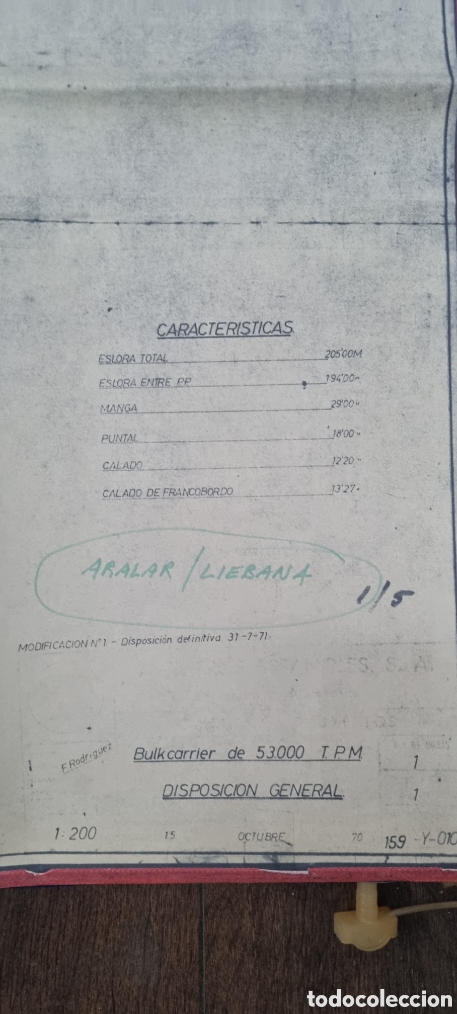 Antig&uuml;edades: Plano de astillero orginal - Foto 4