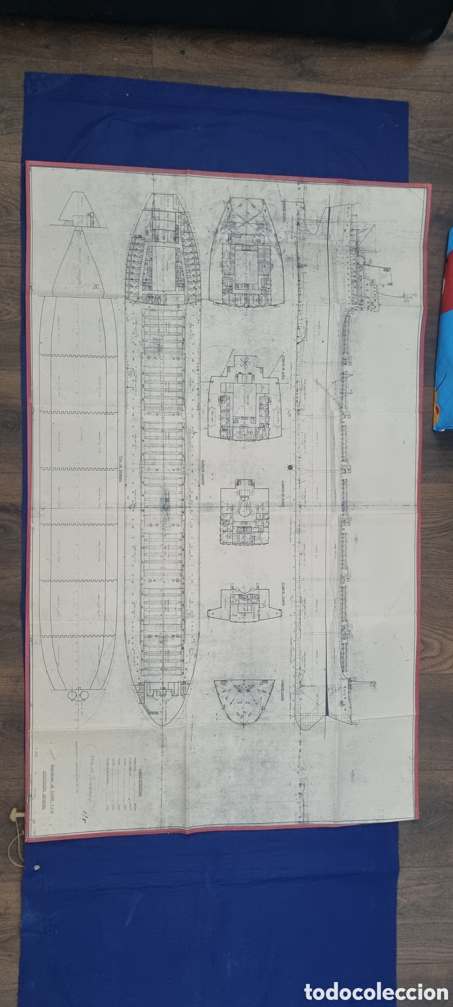 Antig&uuml;edades: Plano de astillero orginal - Foto 1