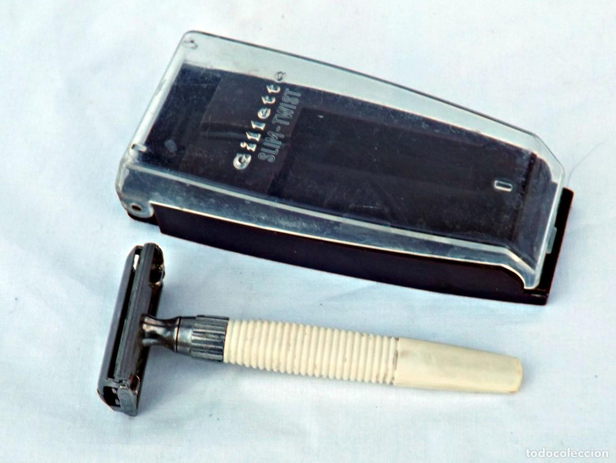 Antig&uuml;edades: MAQUINILLA DE AFEITAR GILLETTE SLIM TWIST - Foto 1