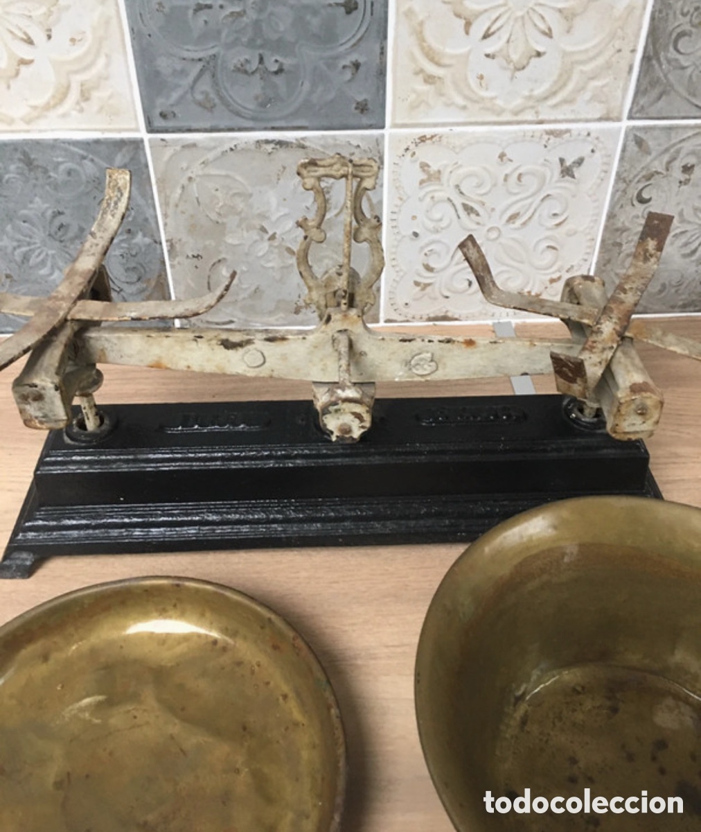 Antig&uuml;edades: Antigua balanza francesa de platillos - Foto 6