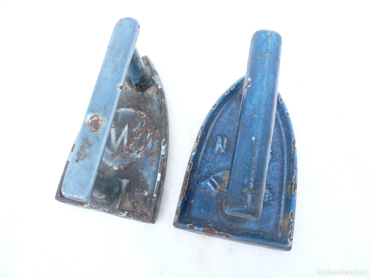 Antig&uuml;edades: PLANCHA DE HIERRO VIDRIADO FRANCESA. LOTE DE 2 - Foto 2