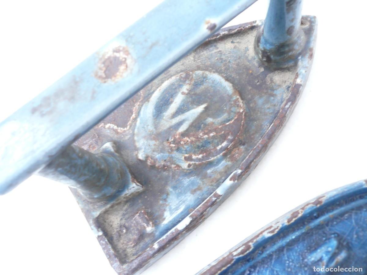 Antig&uuml;edades: PLANCHA DE HIERRO VIDRIADO FRANCESA. LOTE DE 2 - Foto 4
