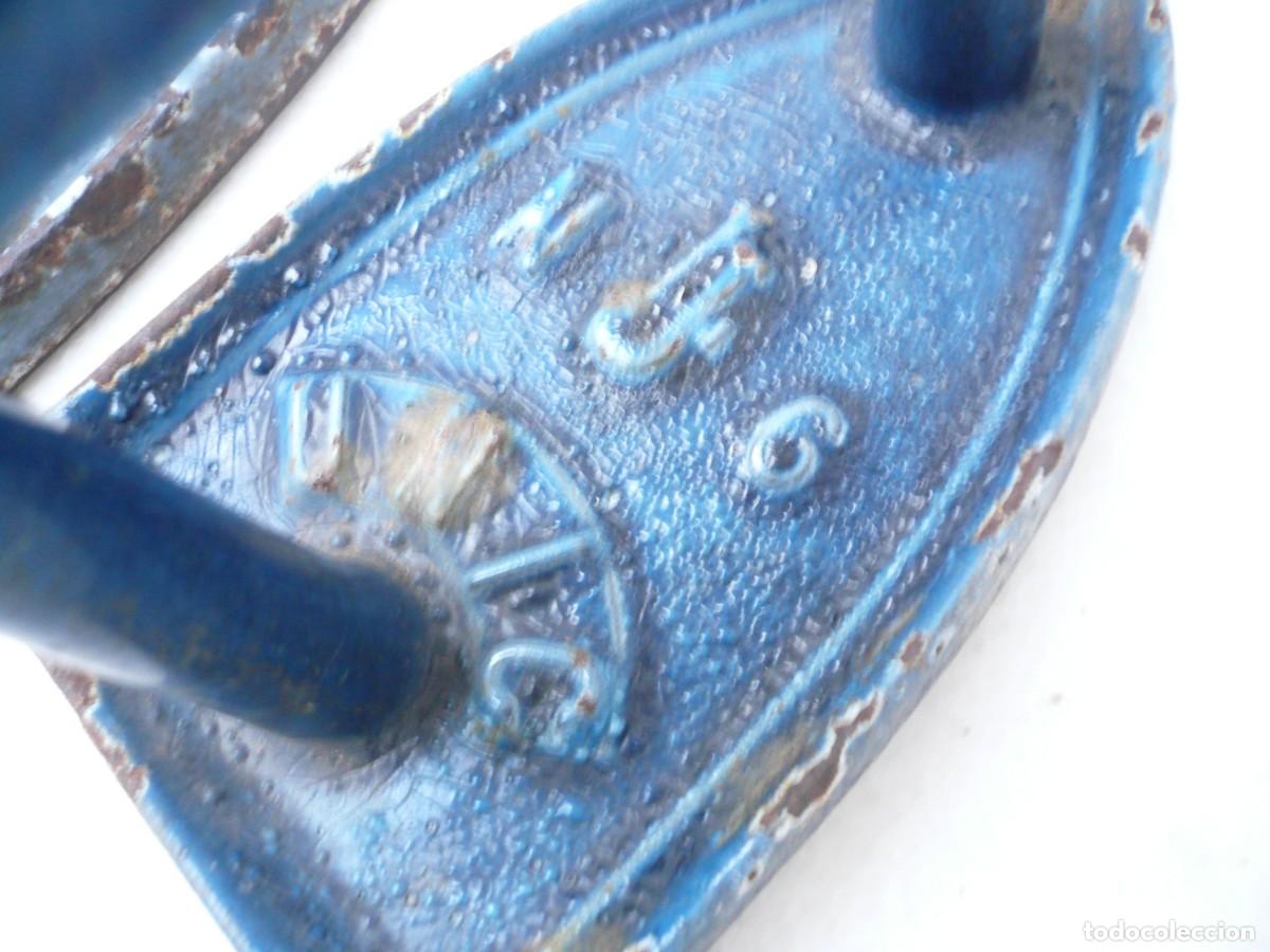 Antig&uuml;edades: PLANCHA DE HIERRO VIDRIADO FRANCESA. LOTE DE 2 - Foto 10