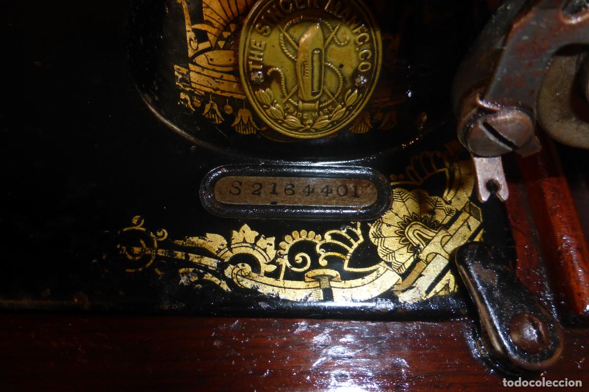 Antig&uuml;edades: ANTIGUA MAQUINA DE COSER SINGER - Foto 5