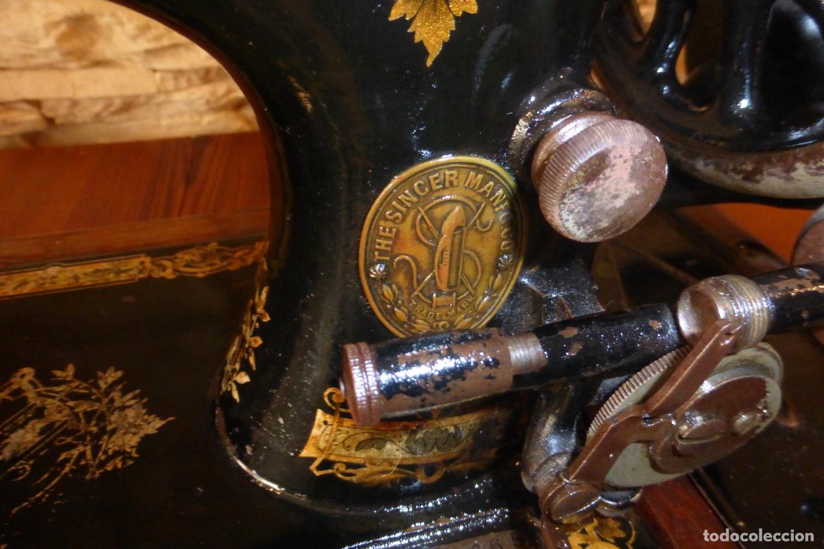 Antig&uuml;edades: ANTIGUA MAQUINA DE COSER SINGER - Foto 7