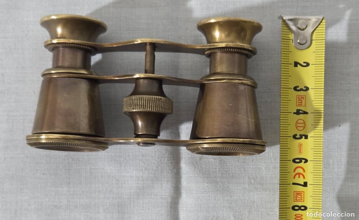 Antig&uuml;edades: Prismaticos de lat&oacute;n para opera o teatro - Foto 11