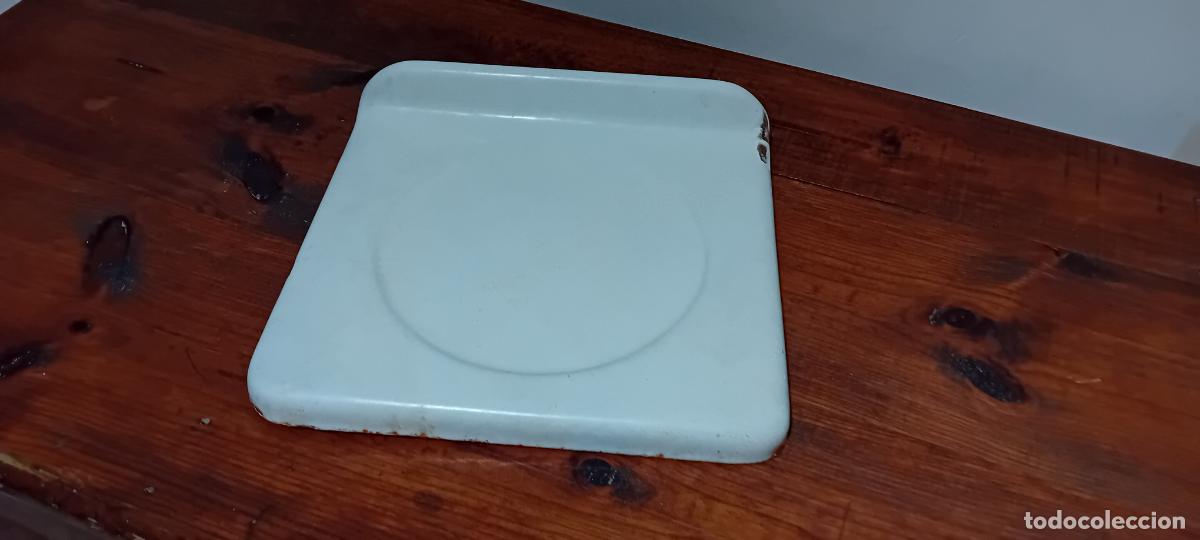 Antig&uuml;edades: PLATO ESMALTADO DE ANTIGUA BALANZA - Foto 1