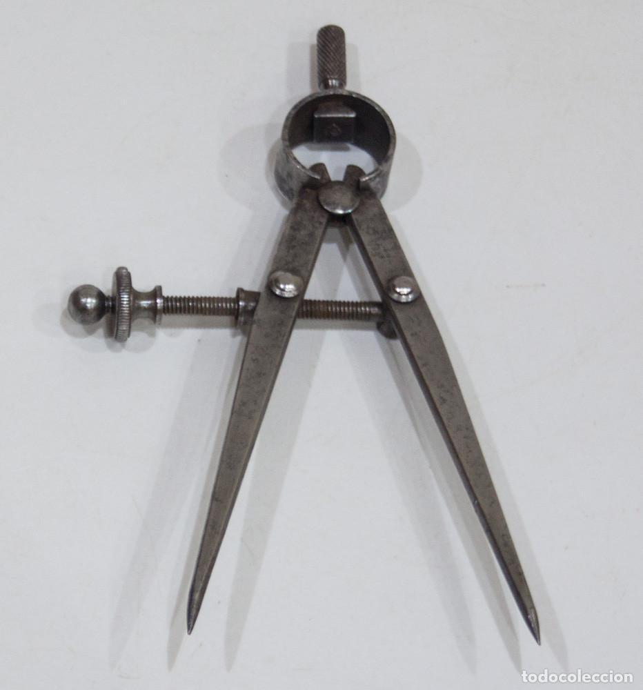 Antig&uuml;edades: ANTIGUO COMPAS DE PRECISION DE PUNTAS. COOPER & SONS. SHEFFIELD. - Foto 2