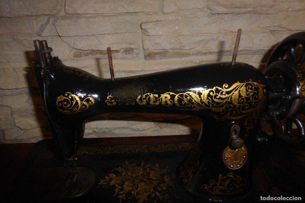 Antig&uuml;edades: ANTIGUA MAQUINA DE COSER SINGER - Foto 4