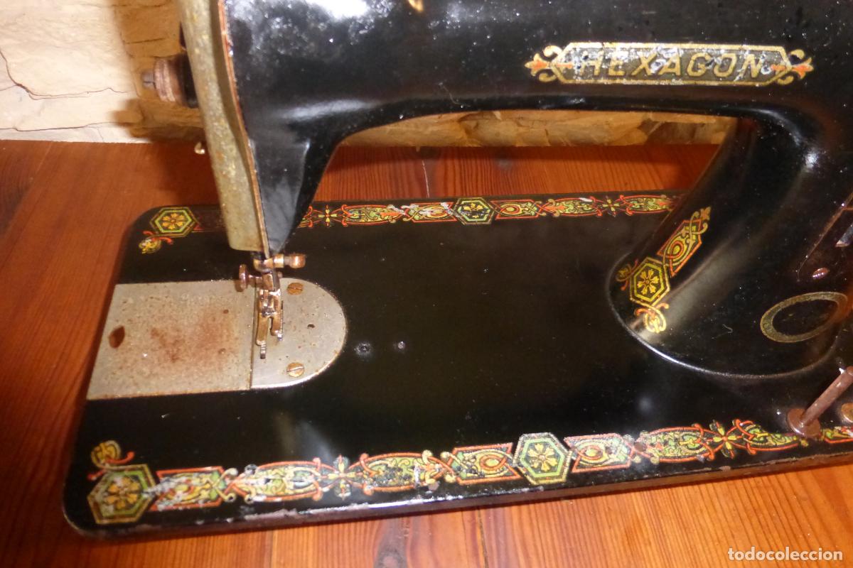 Antig&uuml;edades: ANGIGUA MAQUINA DE COSER HEXAGON - Foto 5