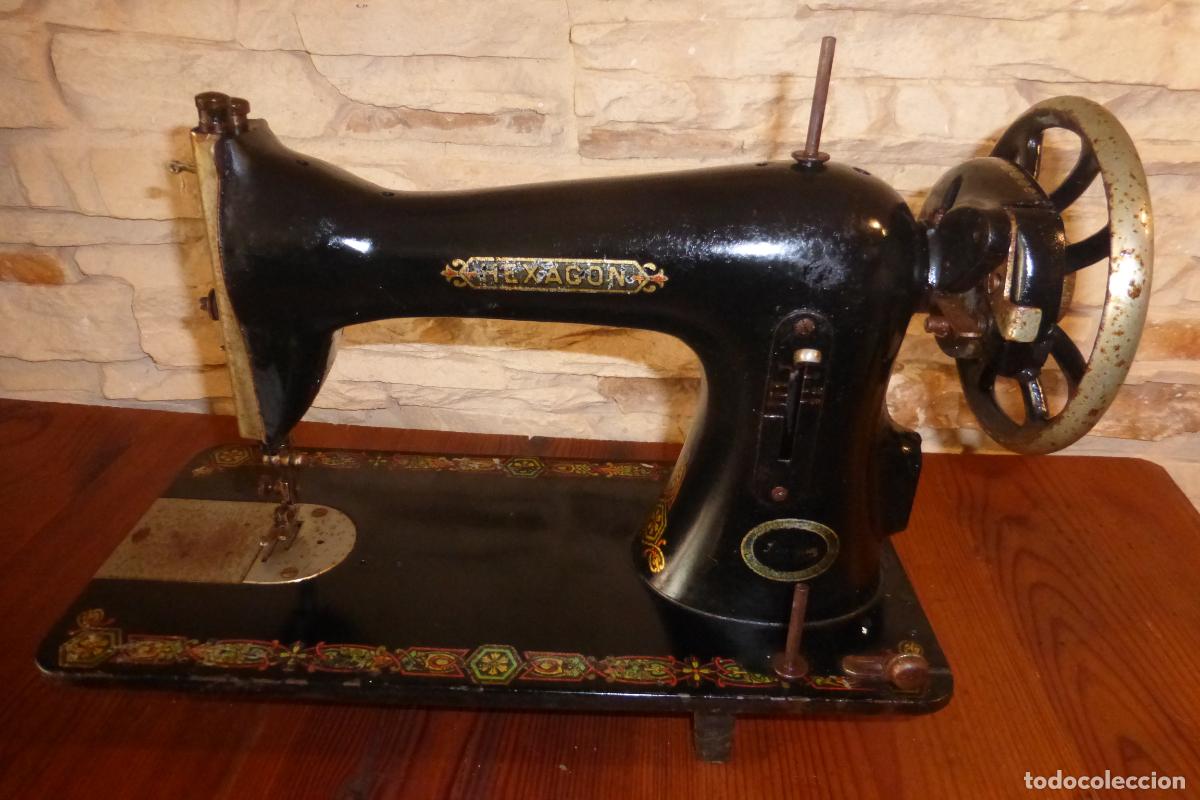 Antig&uuml;edades: ANGIGUA MAQUINA DE COSER HEXAGON - Foto 1