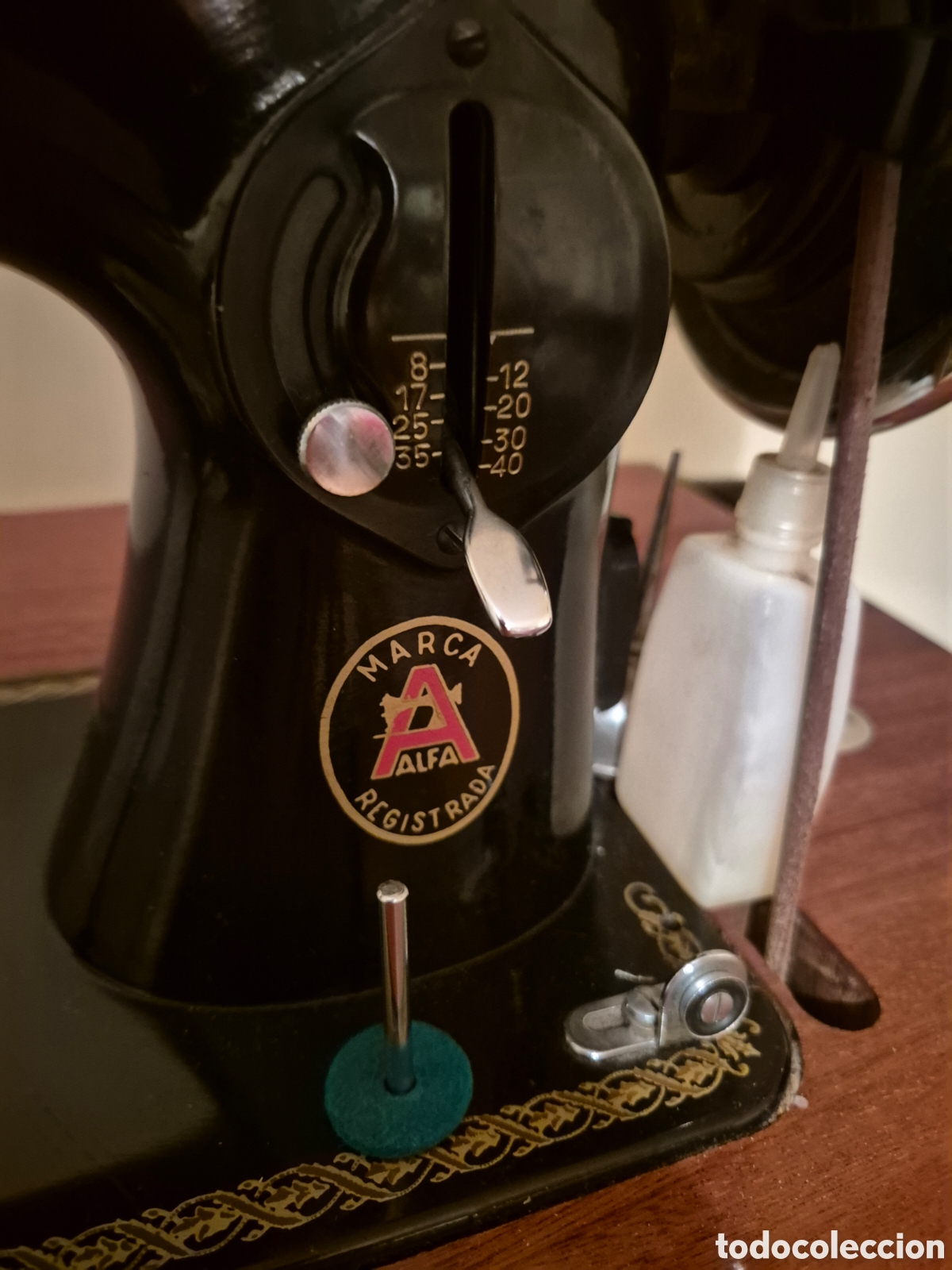 Antig&uuml;edades: M&aacute;quina de coser Alfa - Foto 6