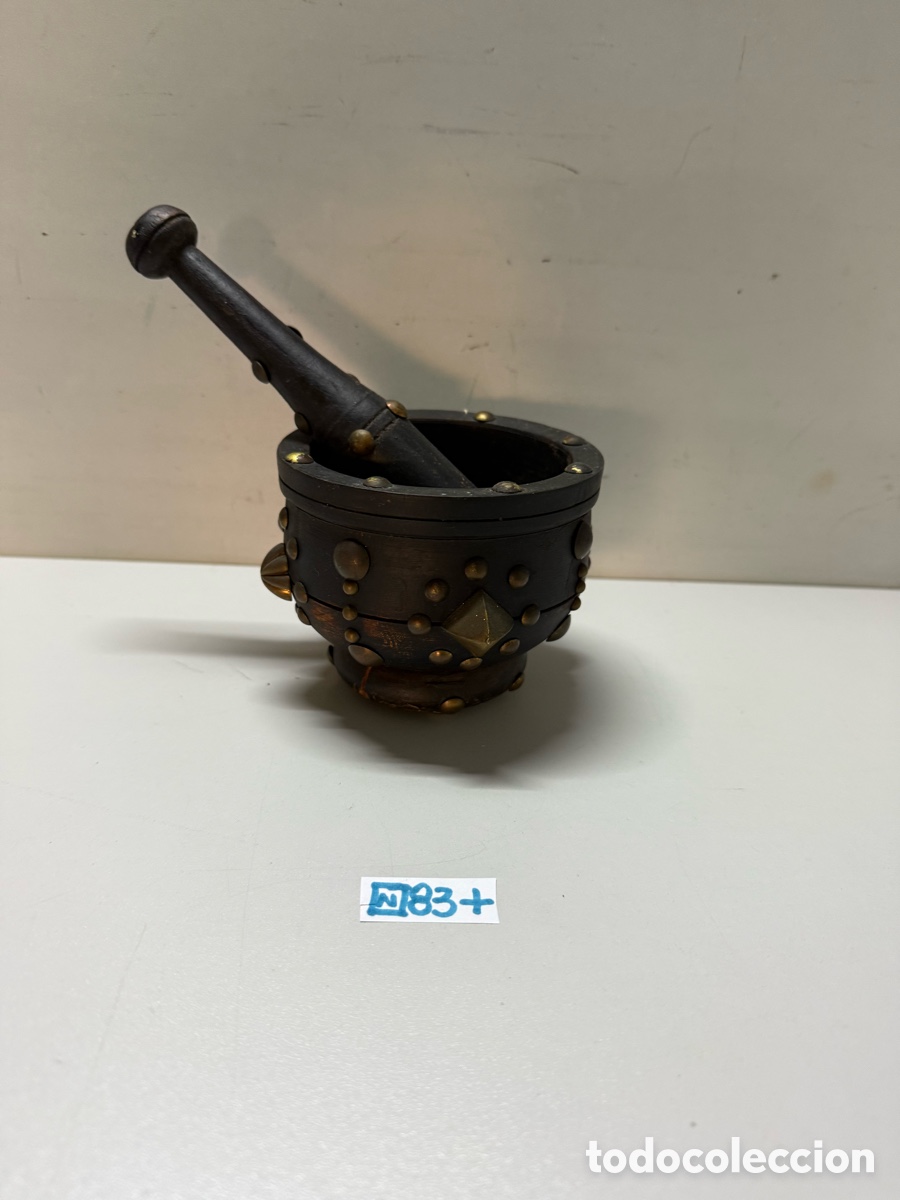 Antig&uuml;edades: Antiguo almirez de madera - Foto 1