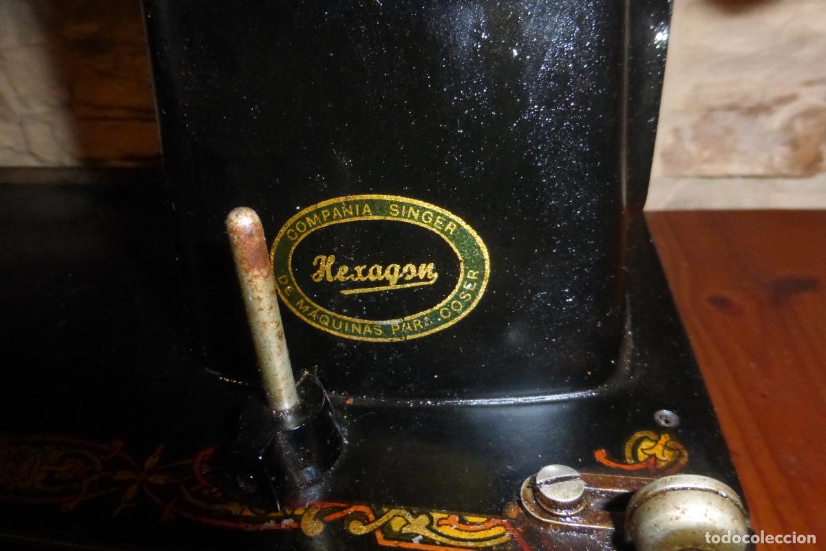 Antig&uuml;edades: MAQUINA DE COSER HEXAGON - Foto 2
