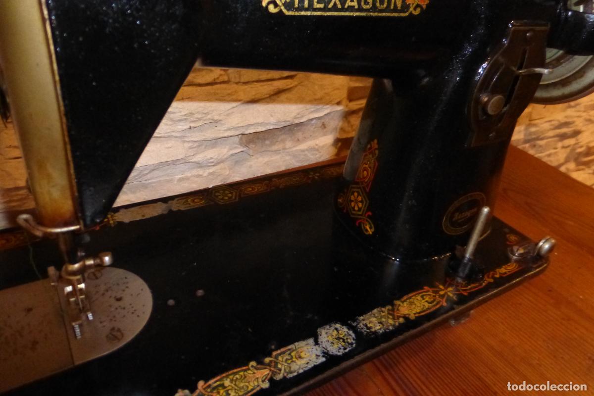 Antig&uuml;edades: MAQUINA DE COSER HEXAGON - Foto 3