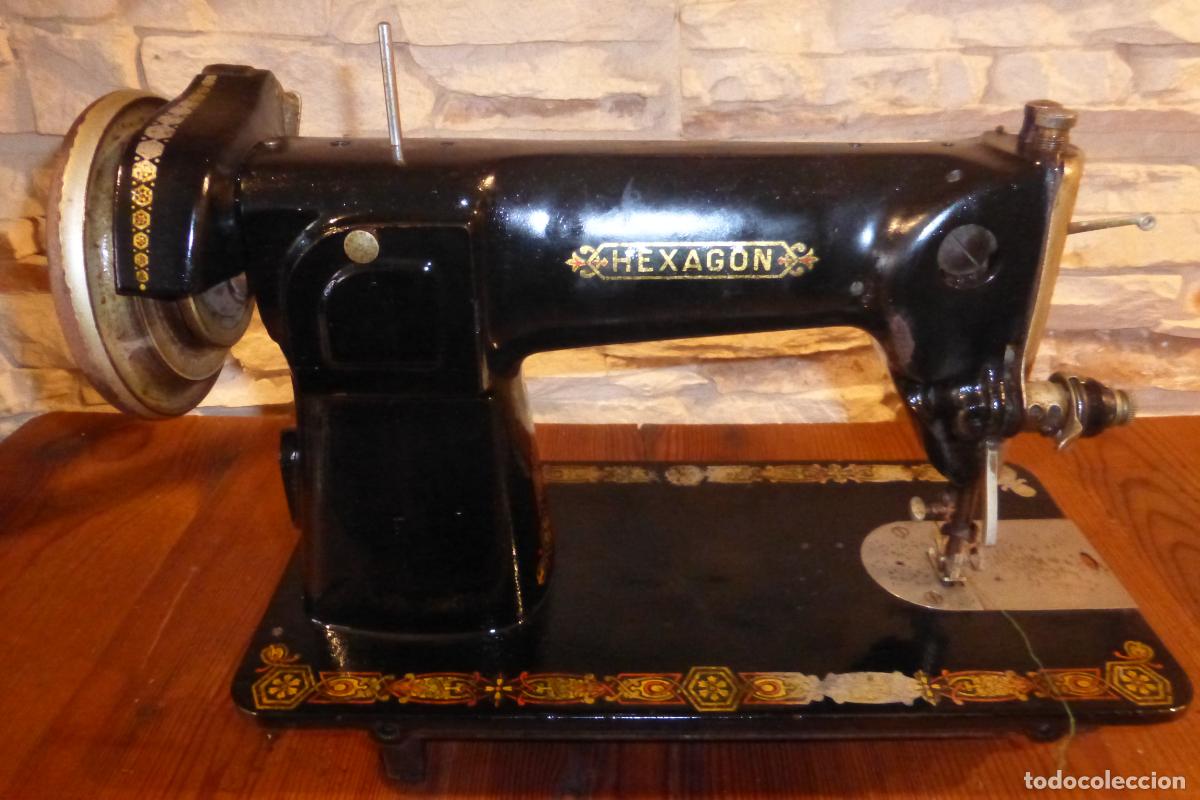 Antig&uuml;edades: MAQUINA DE COSER HEXAGON - Foto 4