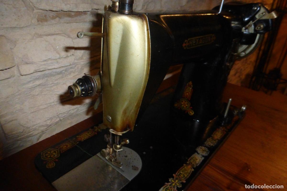 Antig&uuml;edades: MAQUINA DE COSER HEXAGON - Foto 5
