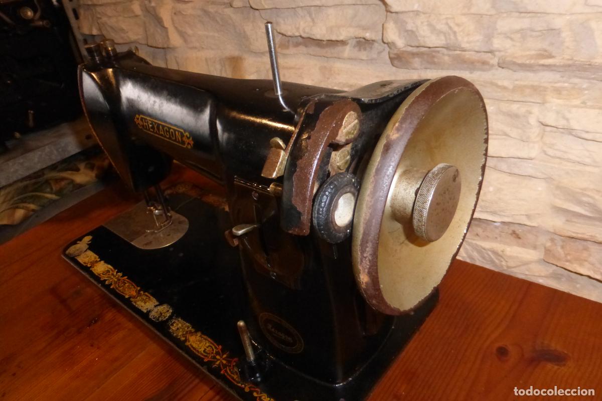 Antig&uuml;edades: MAQUINA DE COSER HEXAGON - Foto 6