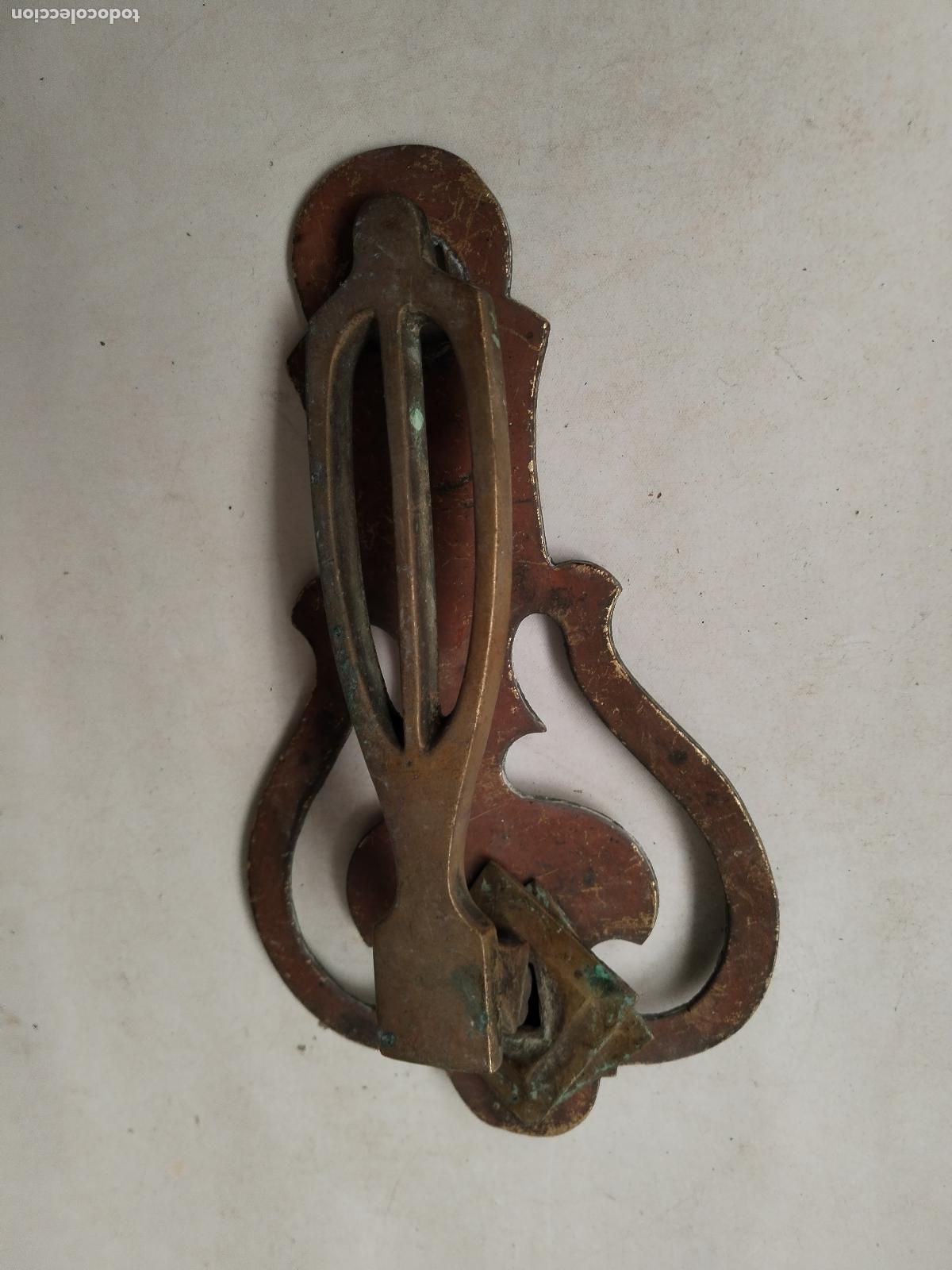 Antig&uuml;edades: llamador aldaba antiguo de bronce - c121 - Foto 2