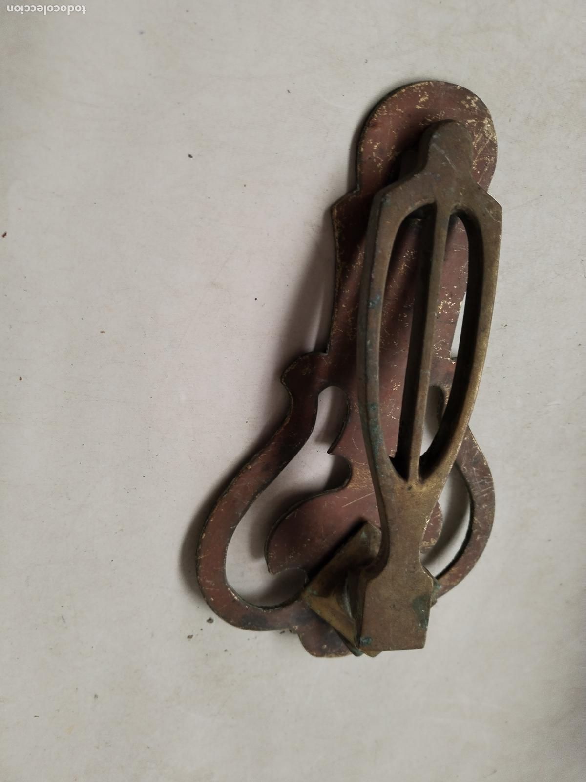 Antig&uuml;edades: llamador aldaba antiguo de bronce - c121 - Foto 3