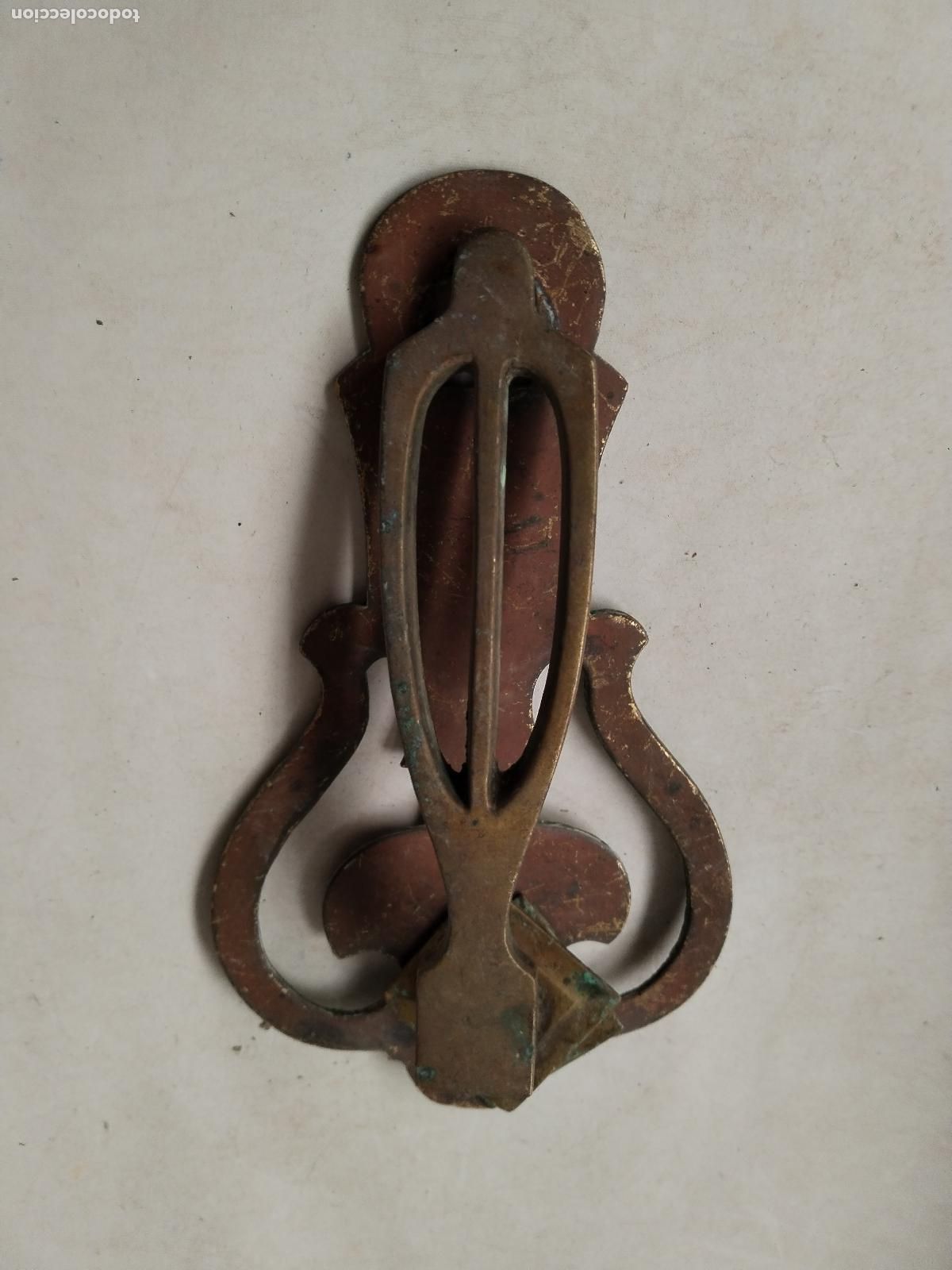 Antig&uuml;edades: llamador aldaba antiguo de bronce - c121 - Foto 4