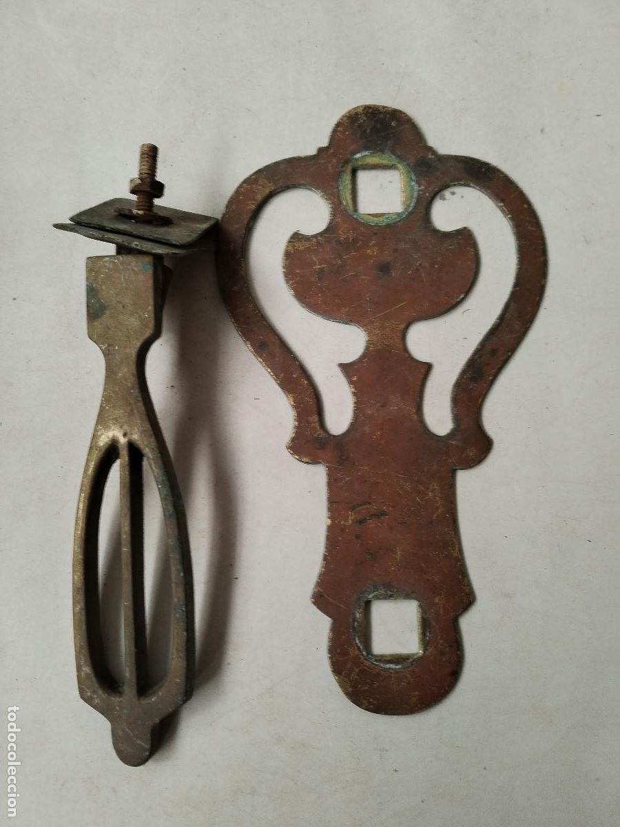 Antig&uuml;edades: llamador aldaba antiguo de bronce - c121 - Foto 5